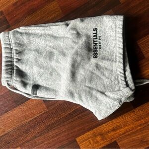 Essentials Mens Light Gray Sweat Shorts